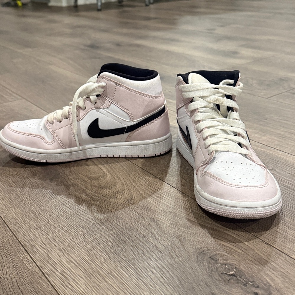 Nike Women's Pink and White high tops - Picture 2 of 2